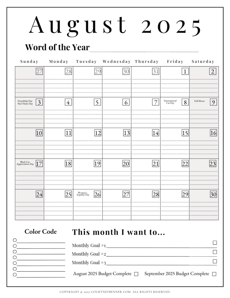 august 2025 calendar printable with holidays